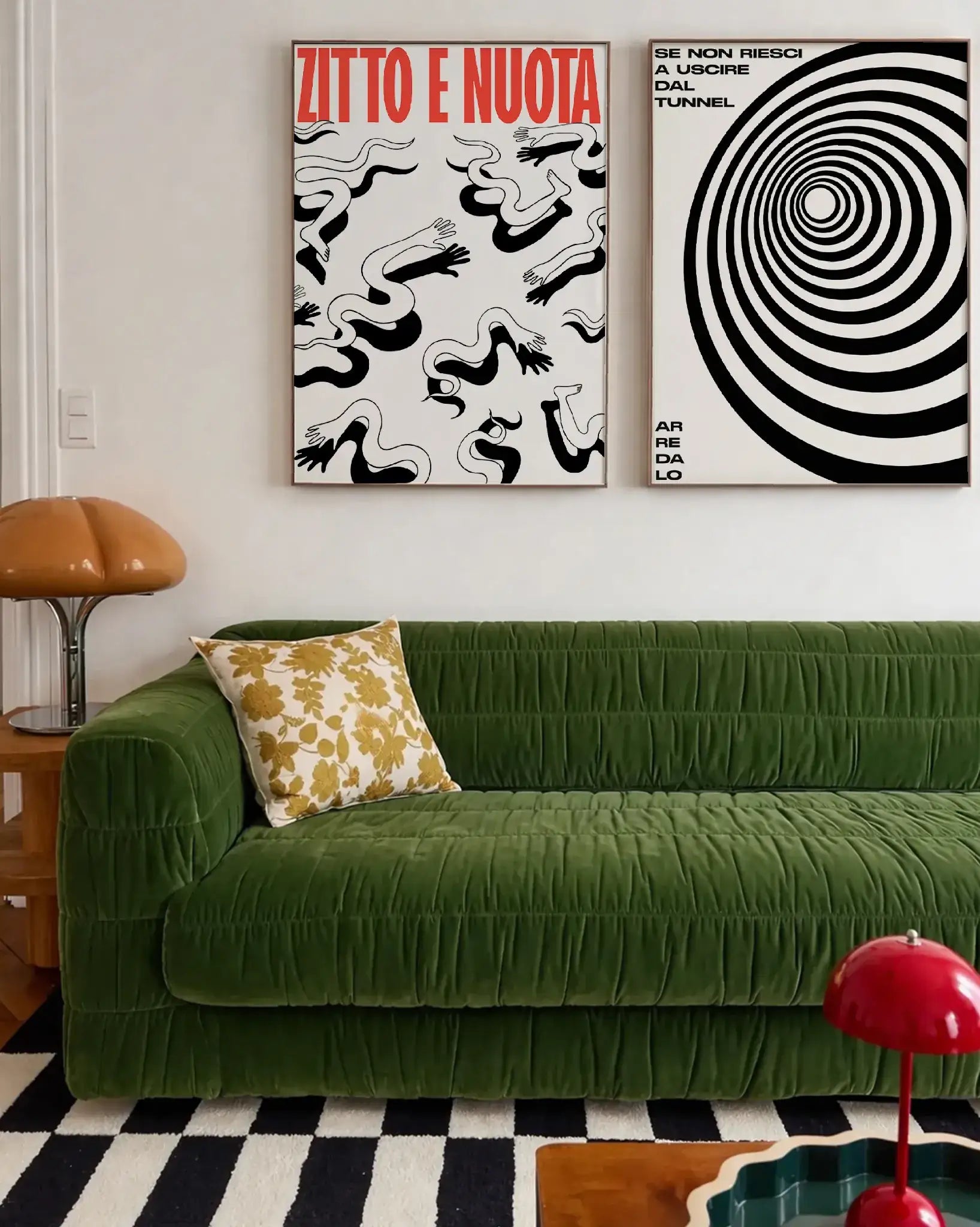 Poster arredamento moderno - Zitto e nuota - Chepresammale