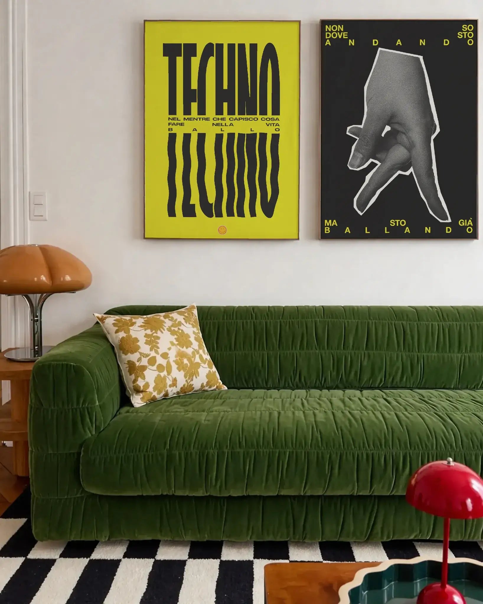 poster musica elettronica interior design arredamento moderno