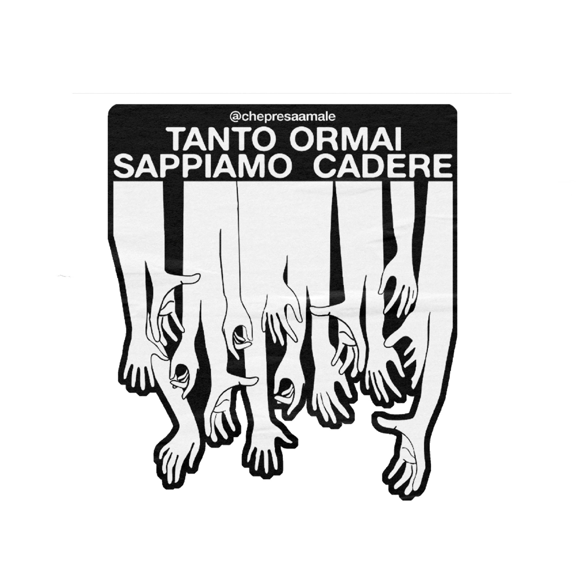 Sticker "Sappiamo cadere"