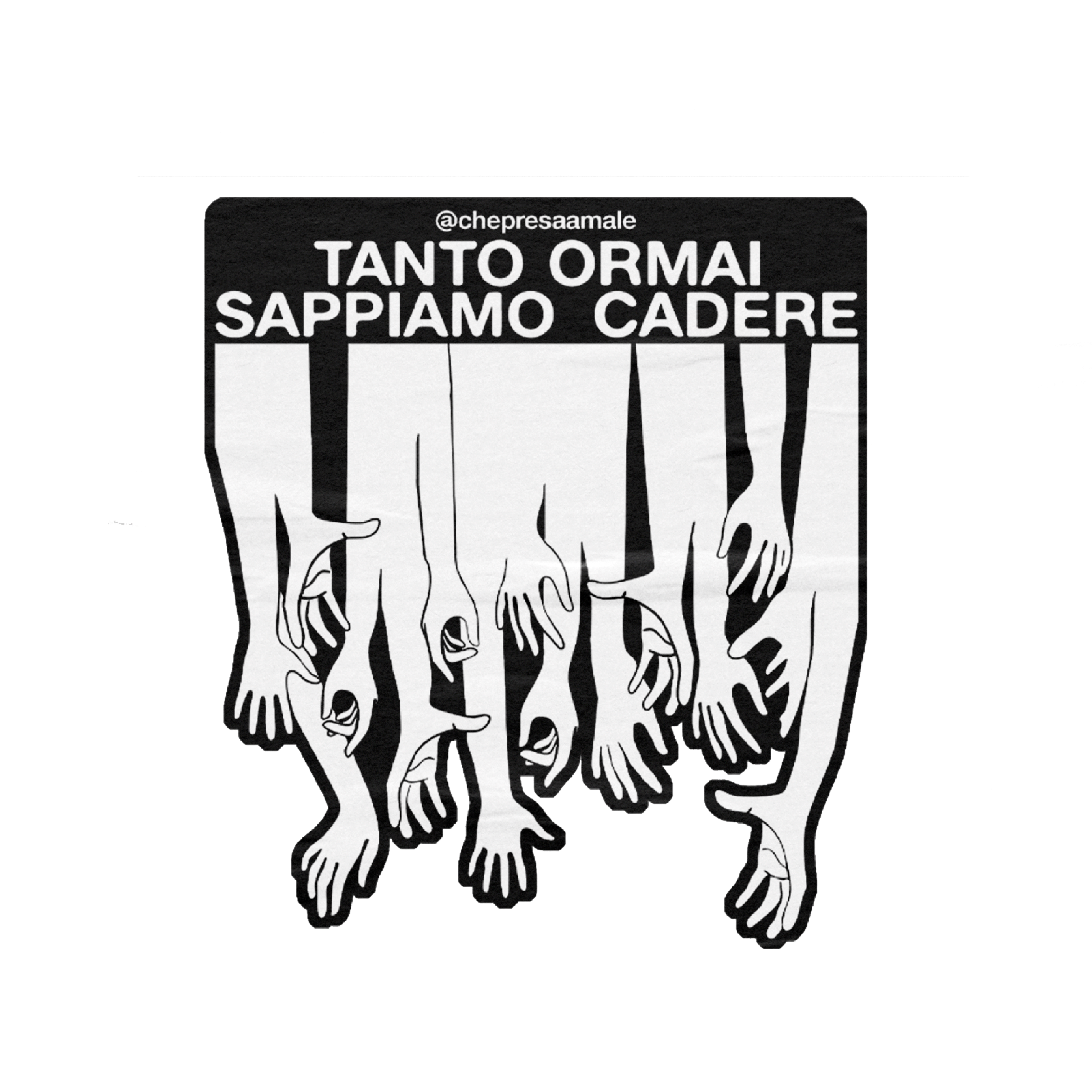 Sticker "Sappiamo cadere"