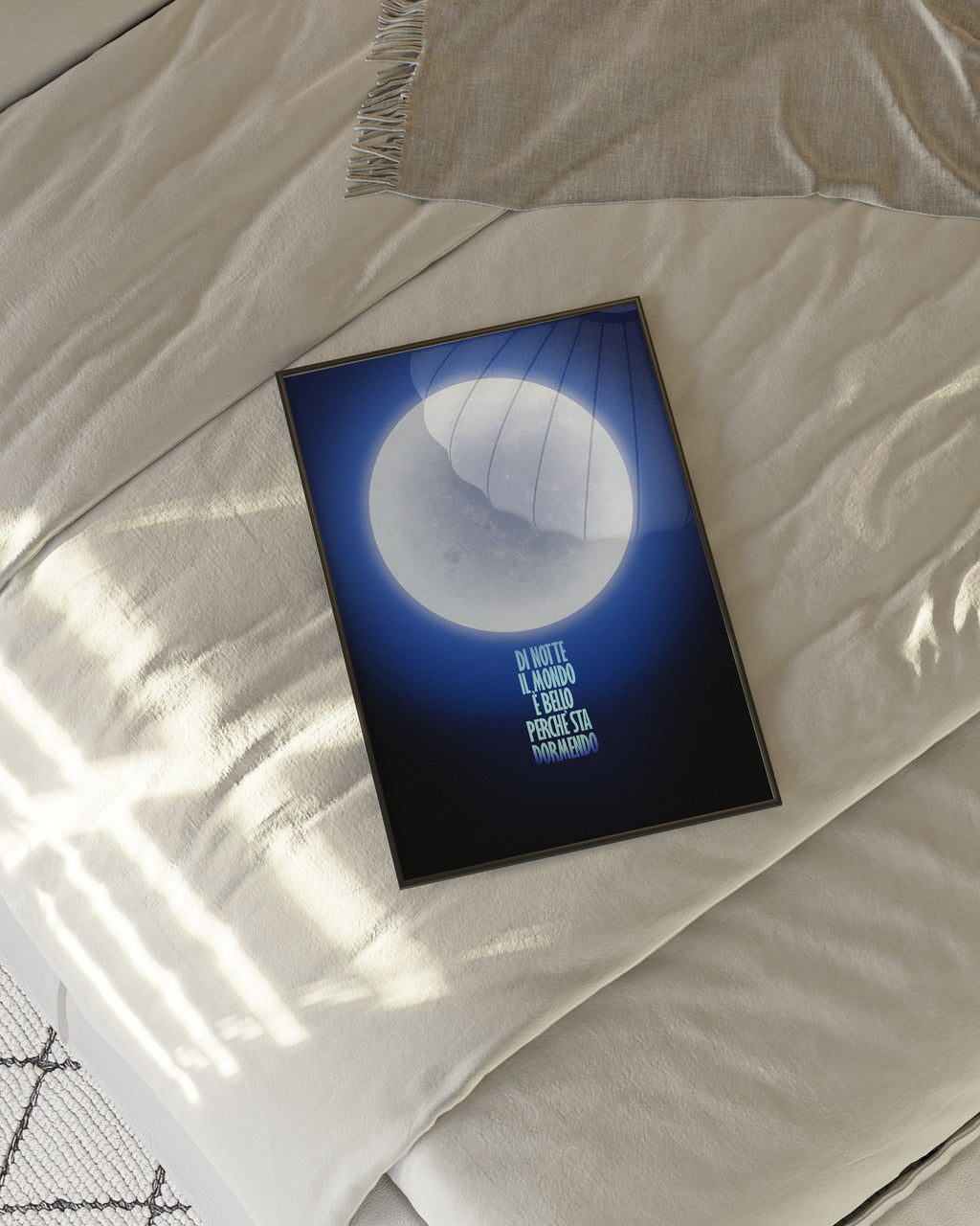 poster di notte cheresammale blu arredamento camera da letto