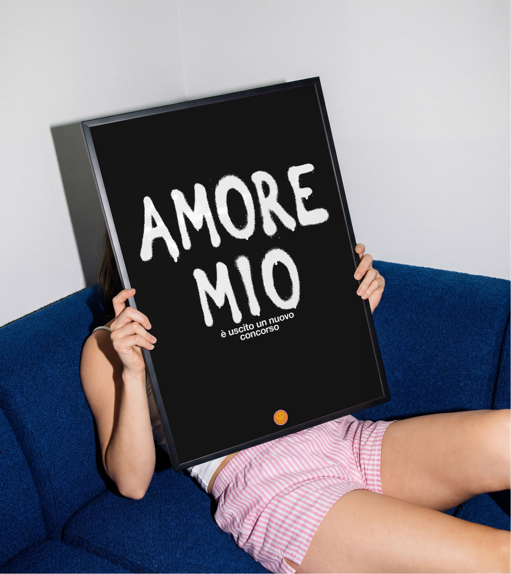 poster nero divertente arredamento moderno 