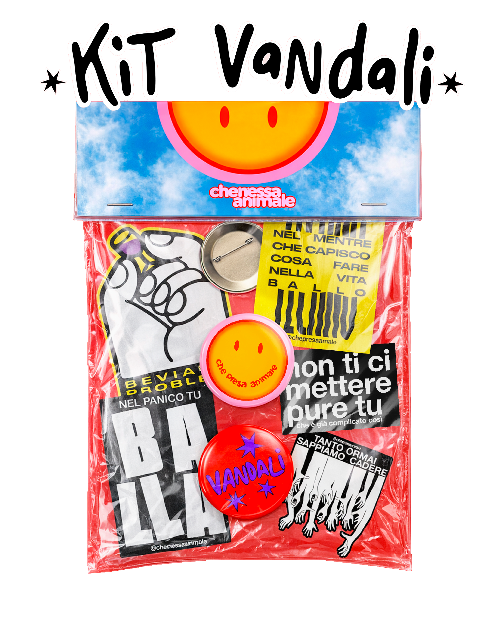 pacchetto adesivi spille chepresammale musica