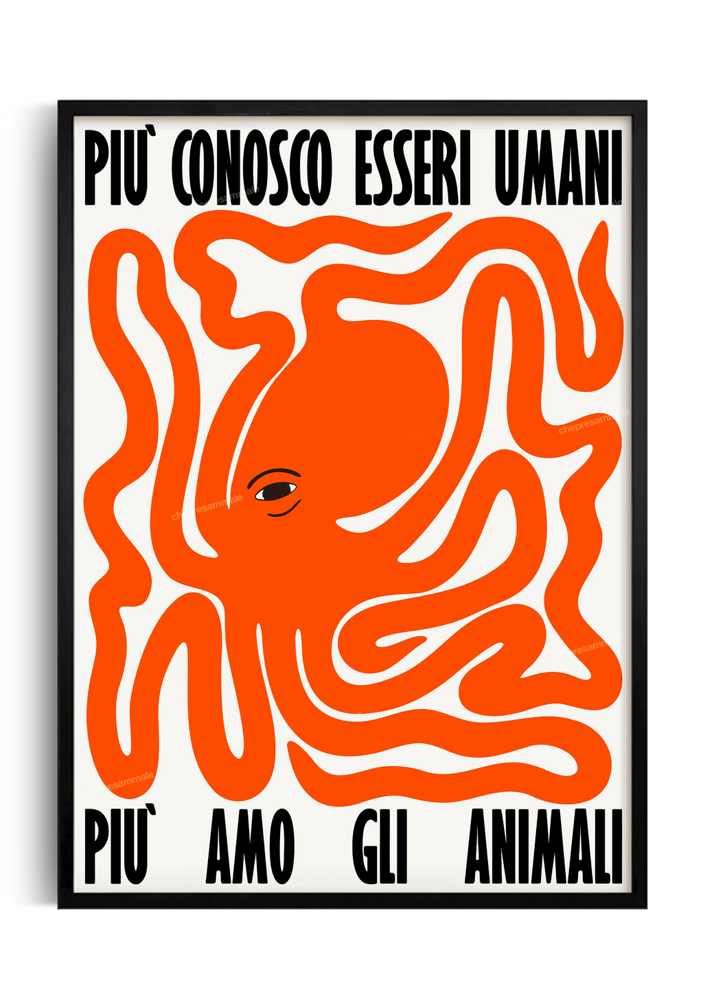 Poster amo gli animali stampa artistica animali colorato per soggiorno