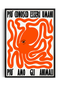 Poster amo gli animali stampa artistica animali colorato per soggiorno