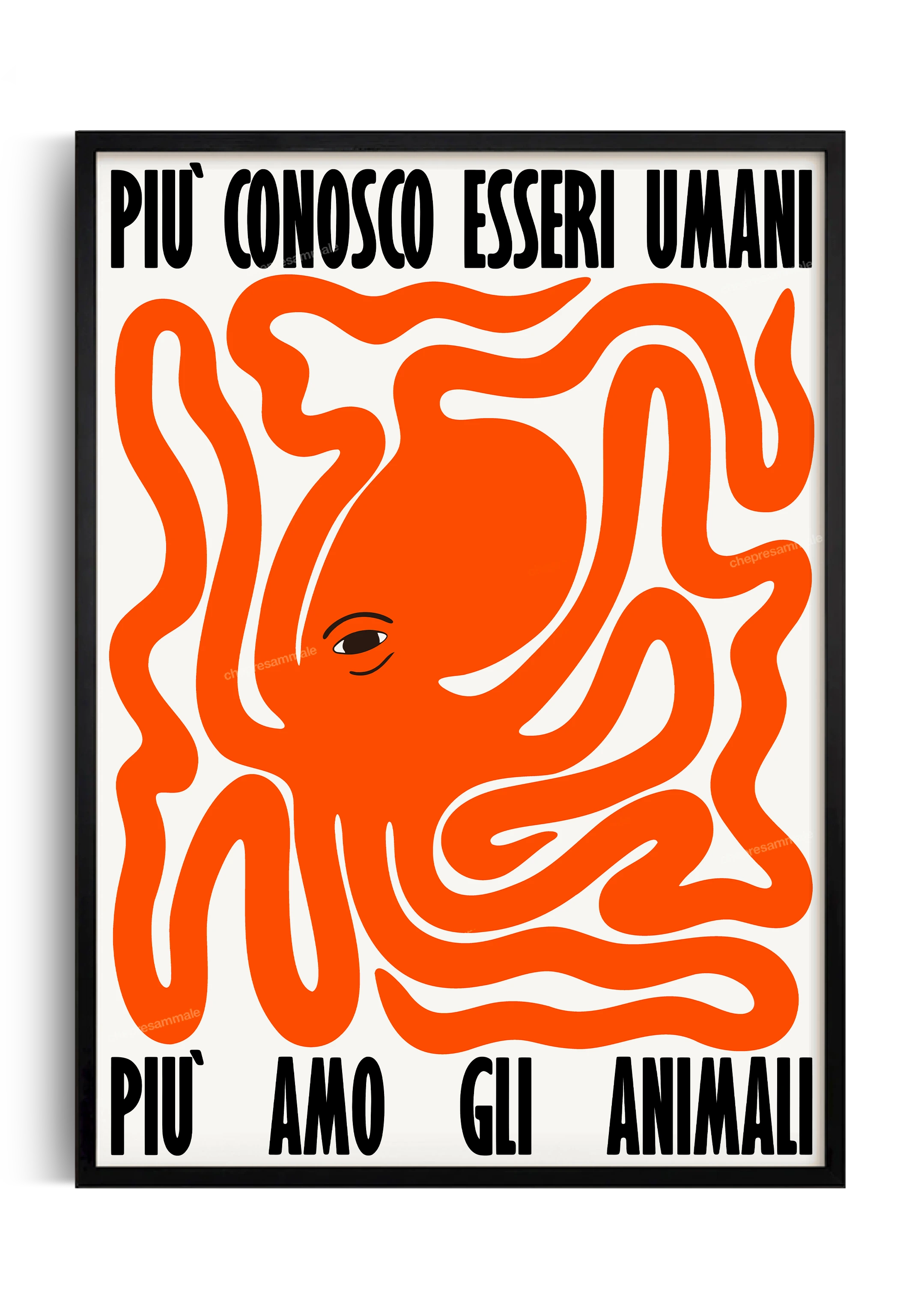 Poster amo gli animali stampa artistica animali colorato per soggiorno