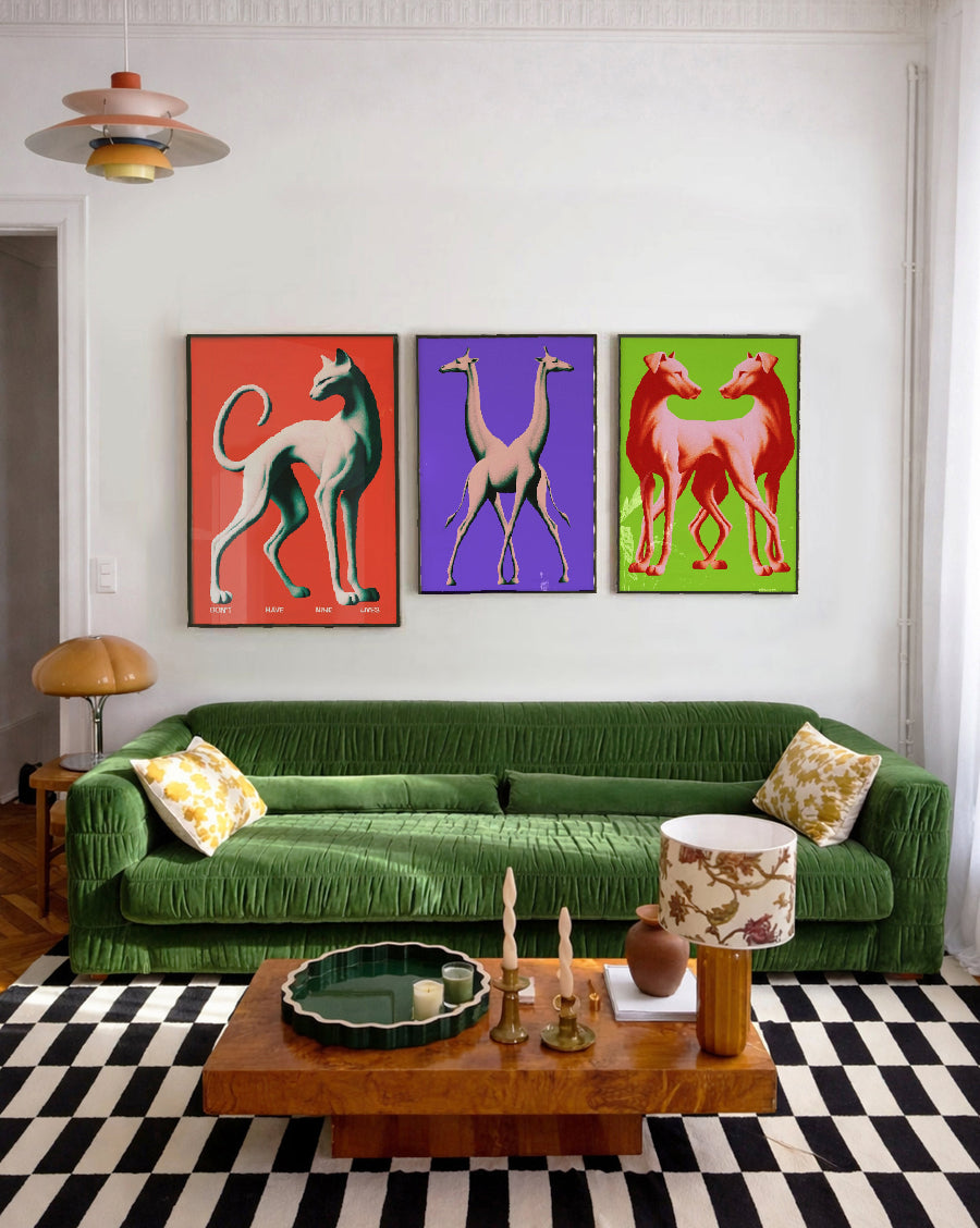 poster animali arredamento salone