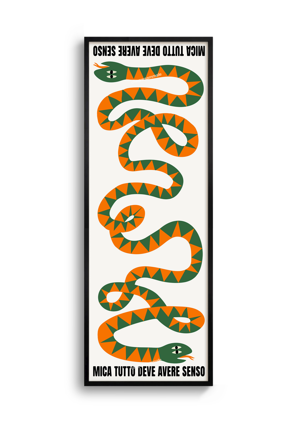 poster arredamento moderno frase serpente 