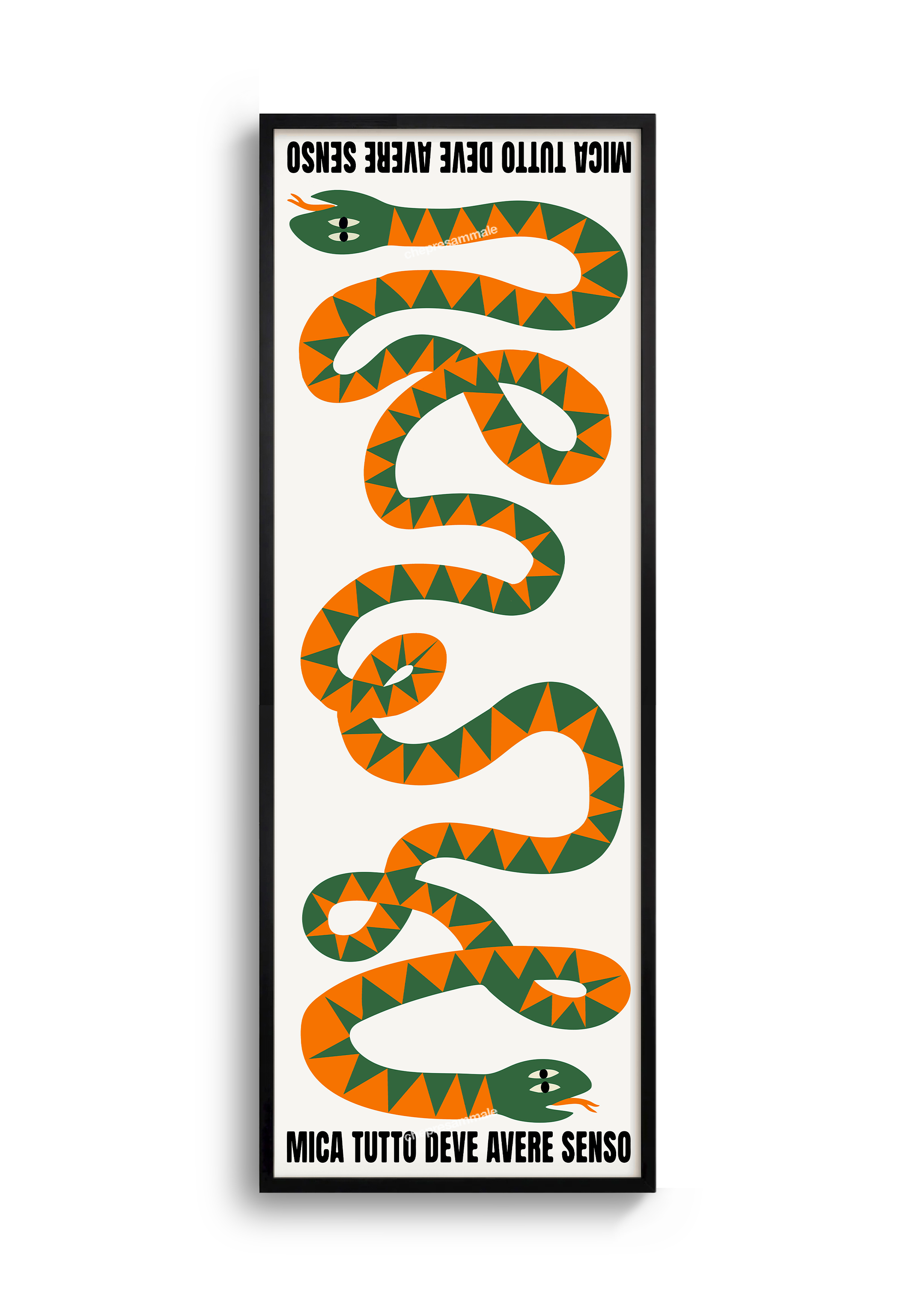 poster arredamento moderno frase serpente 