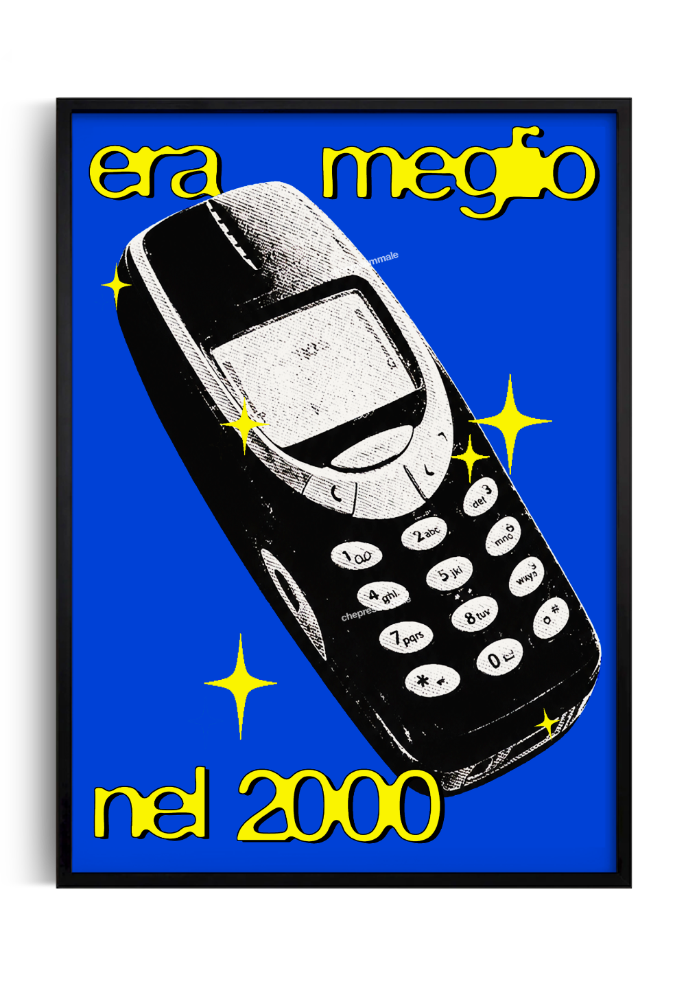 poster blu giallo chepresammale