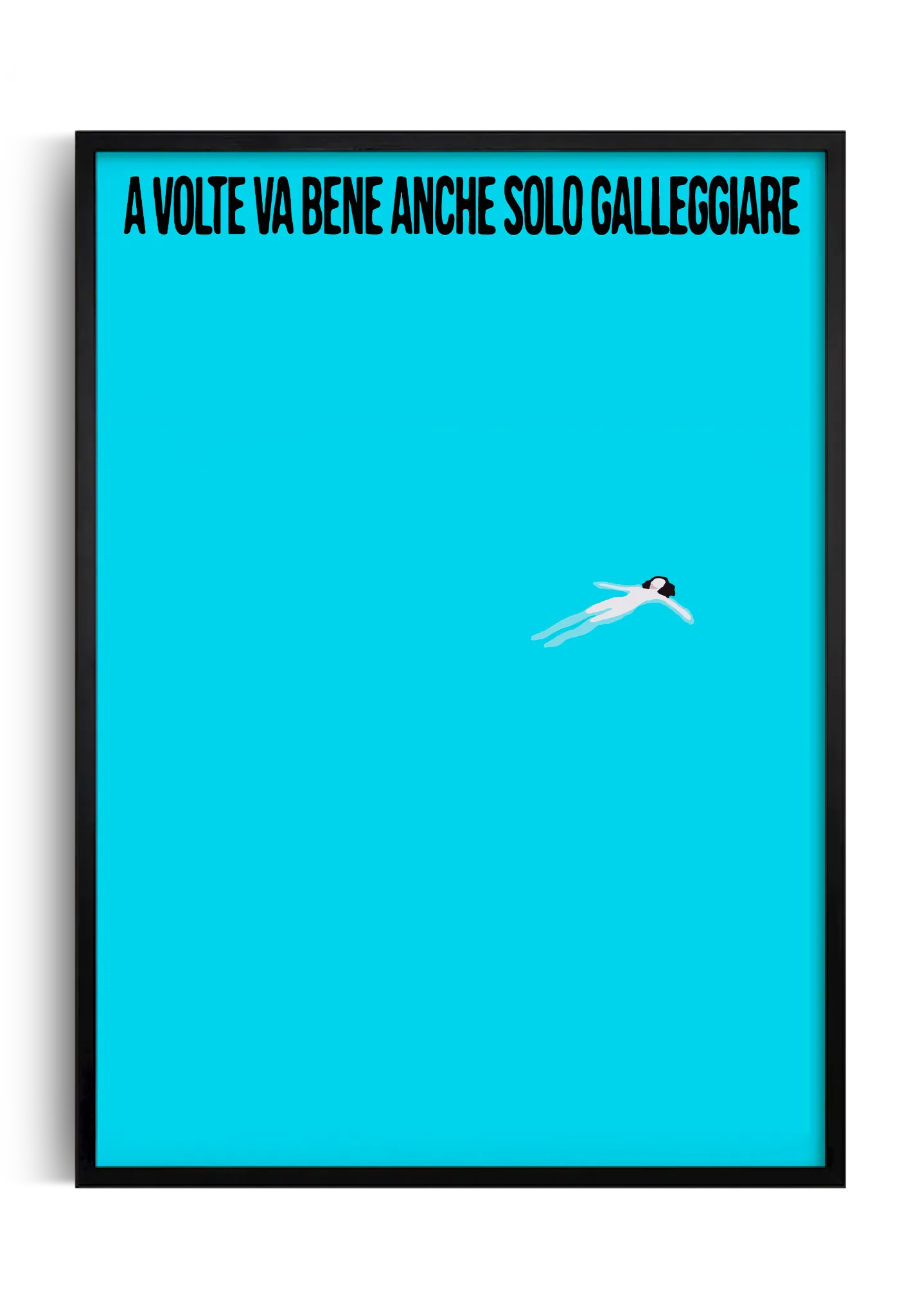 poster celeste frase motivazionale 