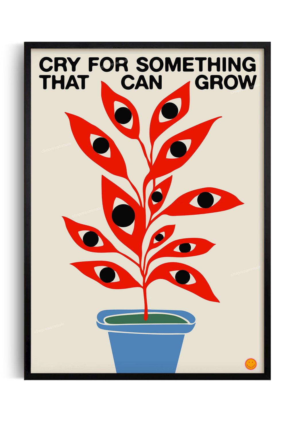 poster motivazionale fiori colorati 