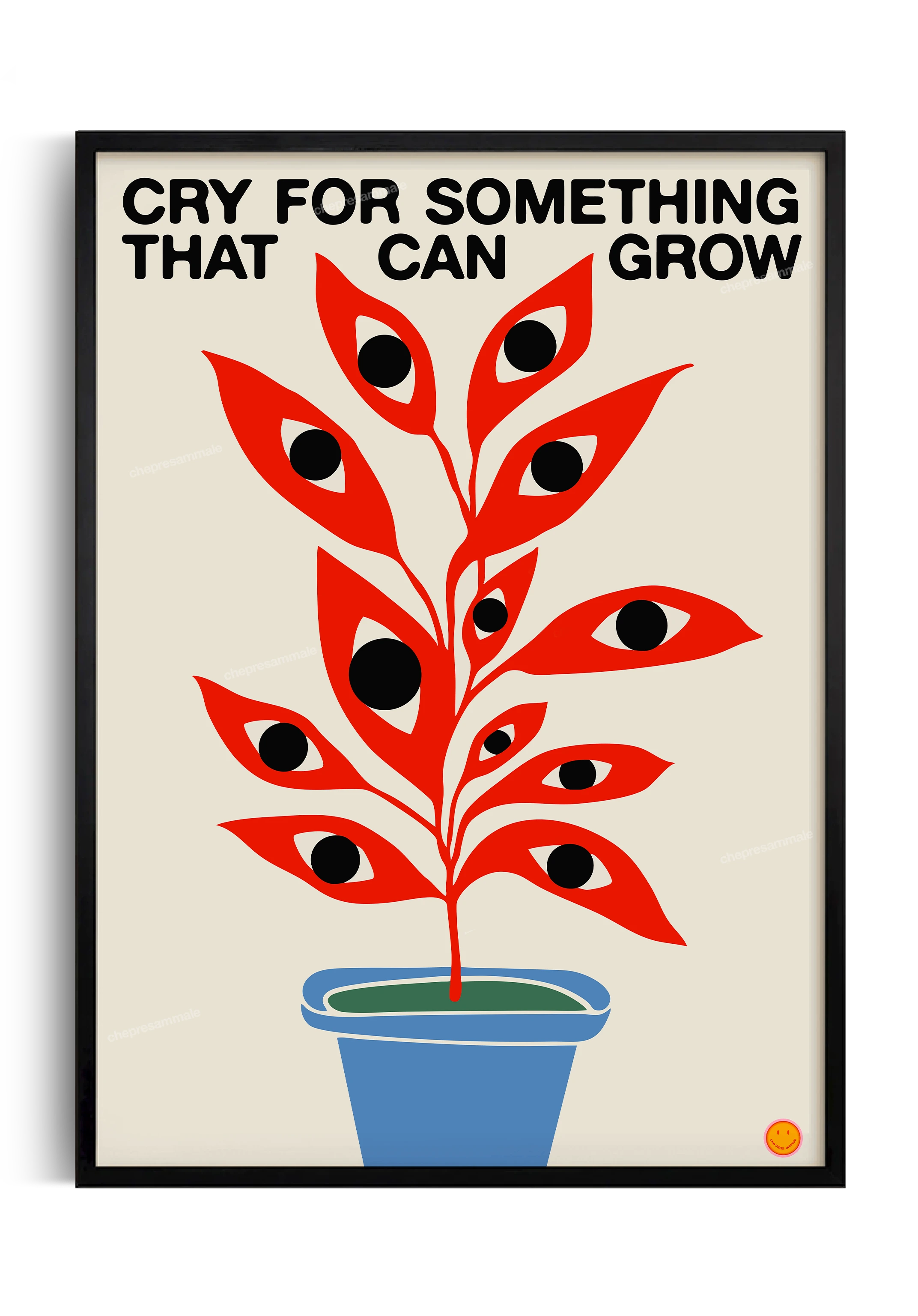 poster motivazionale fiori colorati 