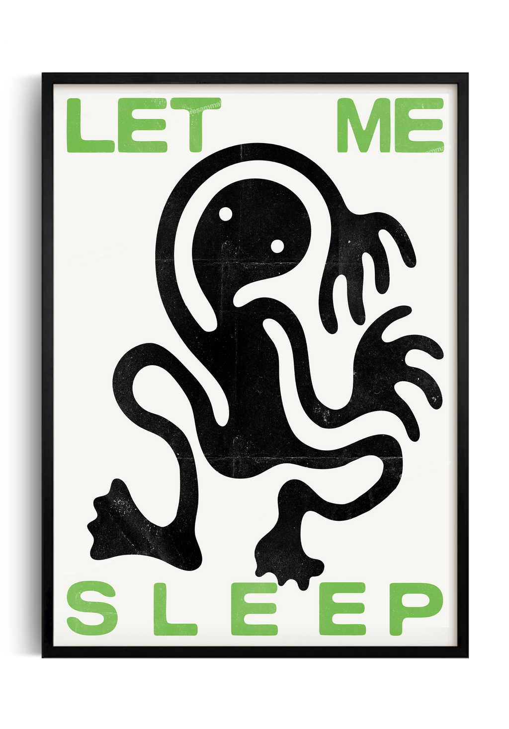 poster let me sleep ironico per arredamento camere da letto