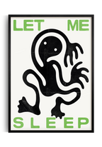 poster let me sleep ironico per arredamento camere da letto