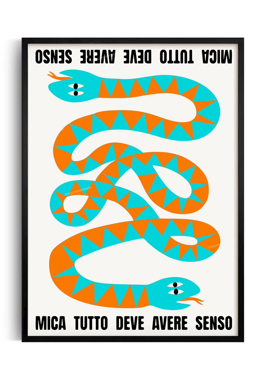 poster serpente colorato arredamento casa