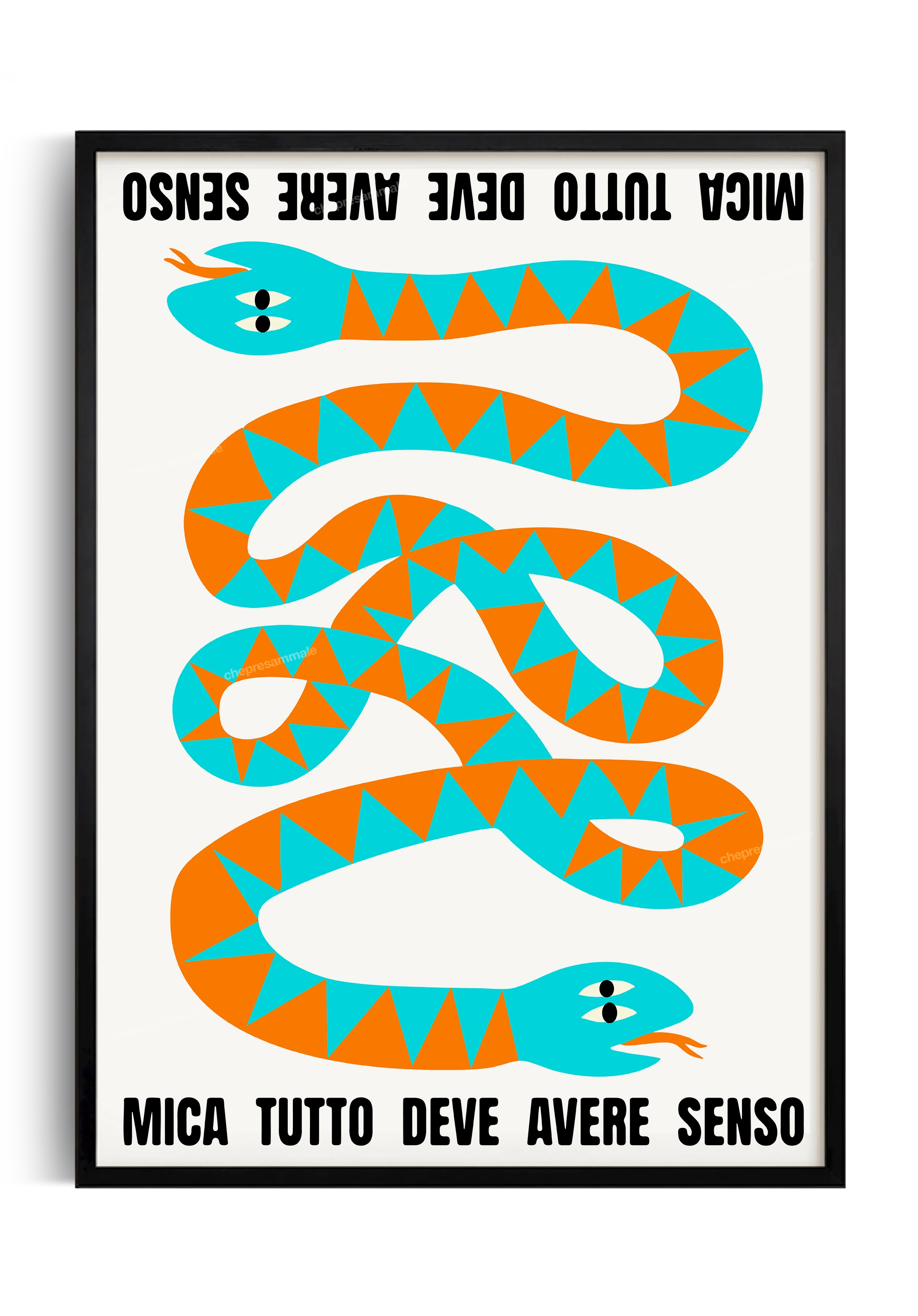 poster serpente colorato arredamento casa