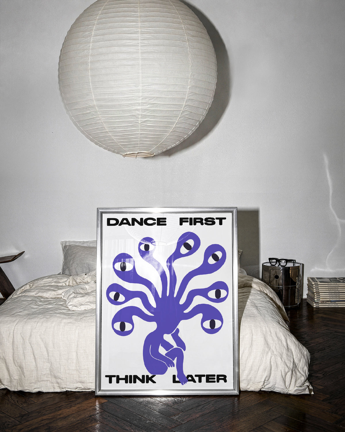 poster music dance bianco viola 