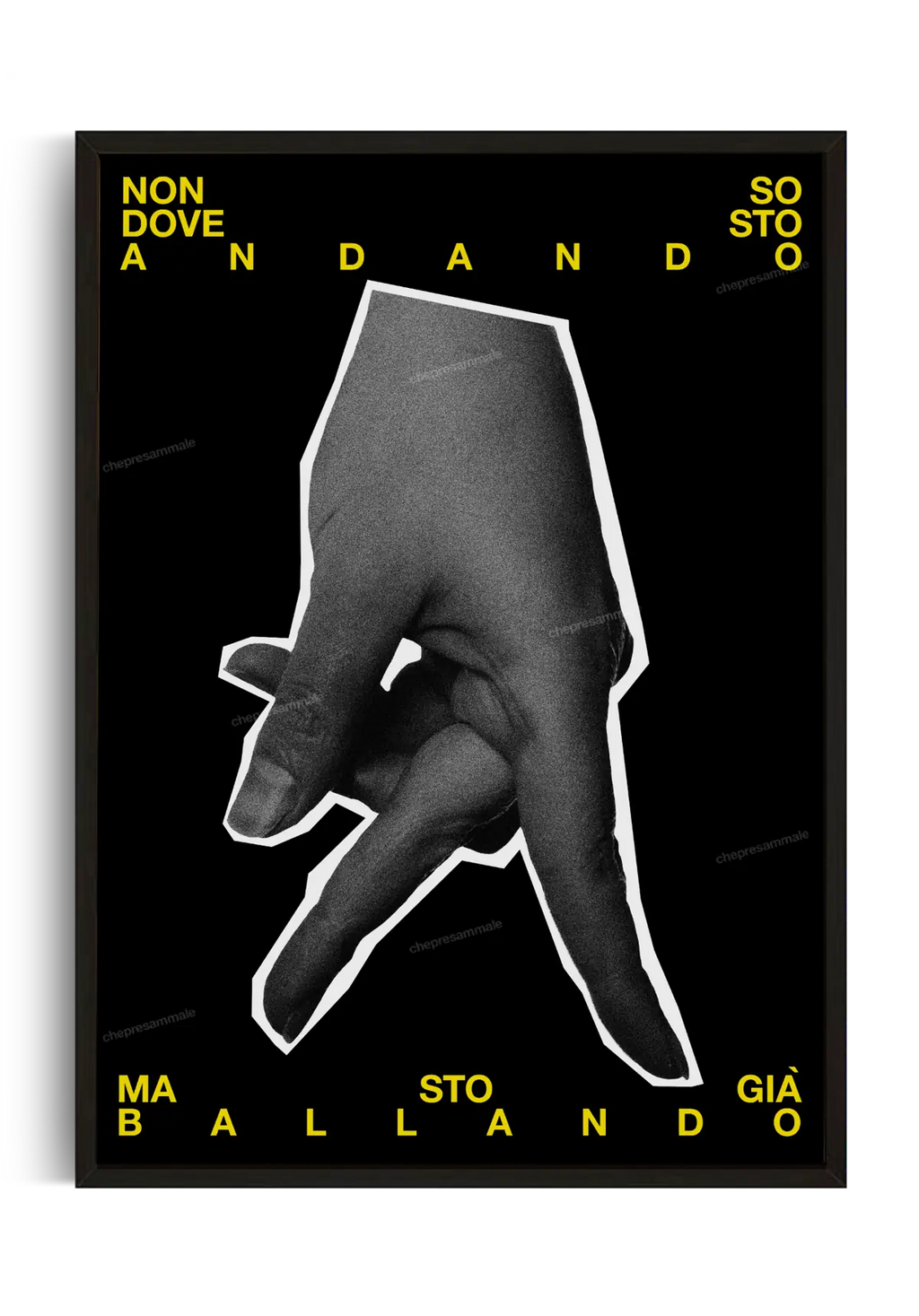 Poster giallo stampa artistica musica elettronica per soggiorno