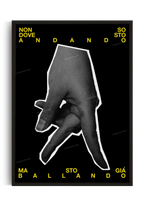 Poster giallo stampa artistica musica elettronica per soggiorno