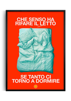 poster ironico rifareletto camera da letto