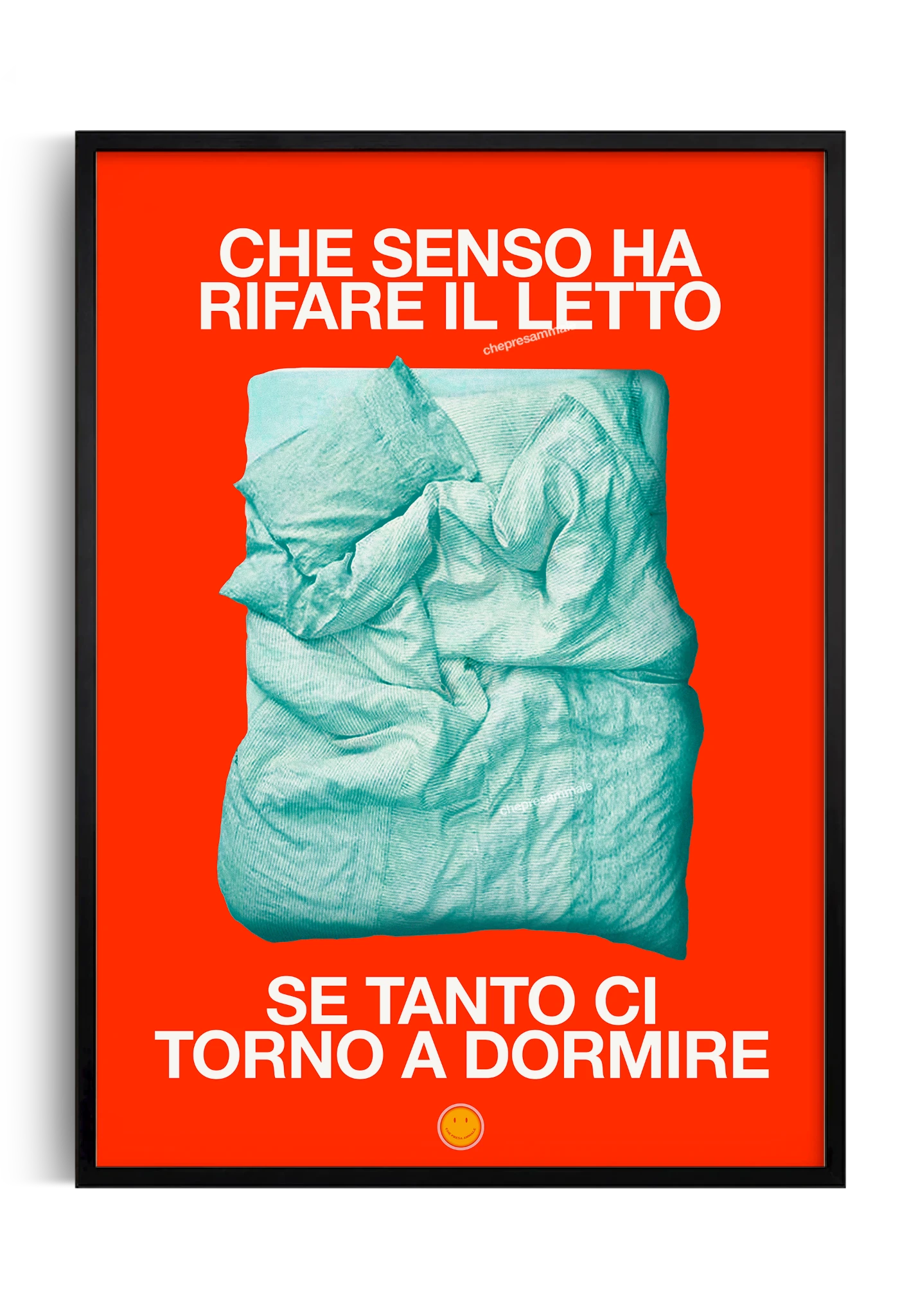 poster ironico rifareletto camera da letto