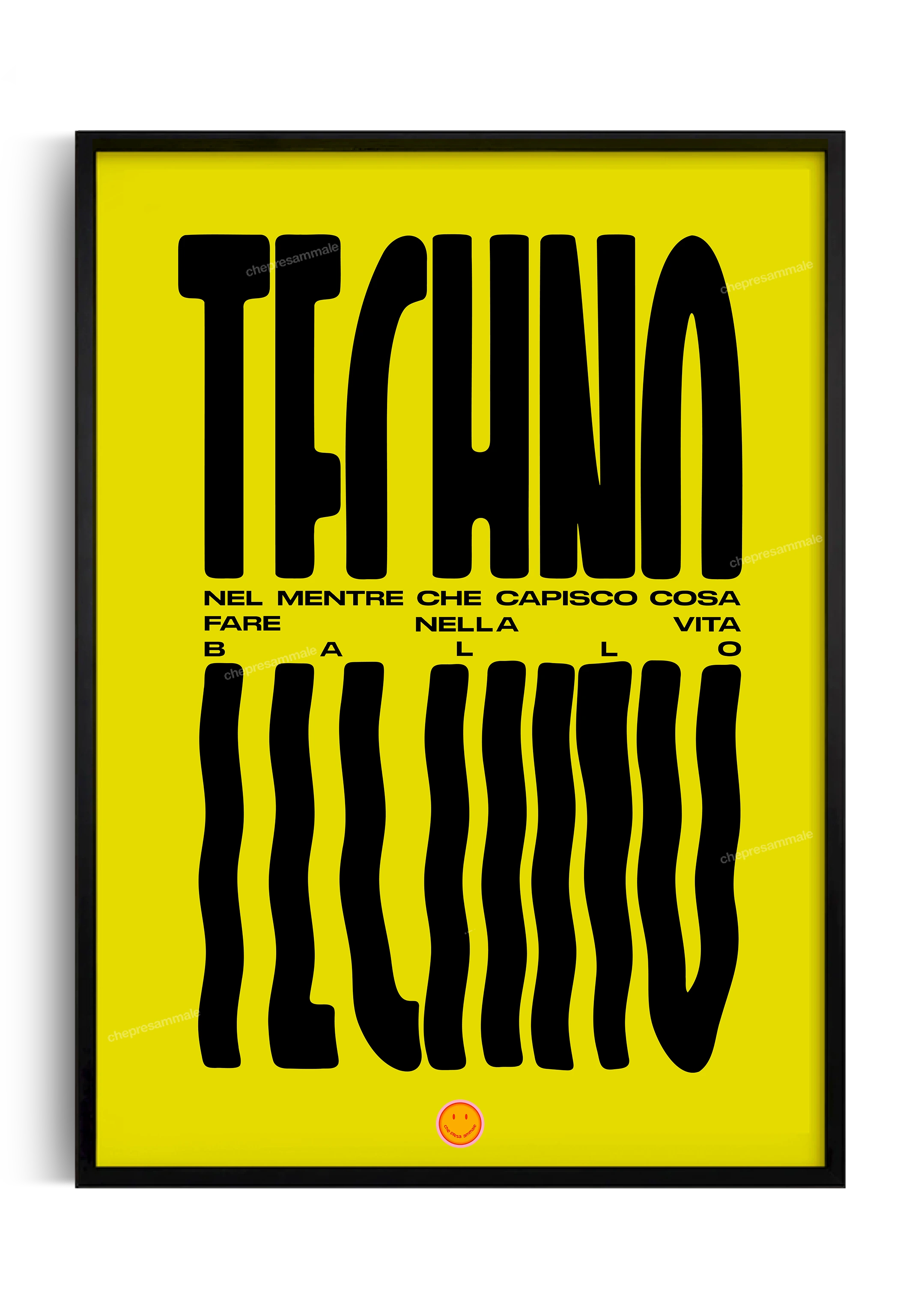 Poster Techno stampa artistica musica elettronica per soggiorno