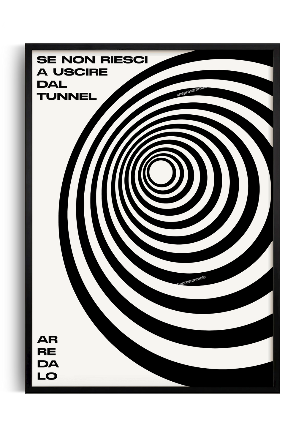 poster tunnel interior design poster motivazionale