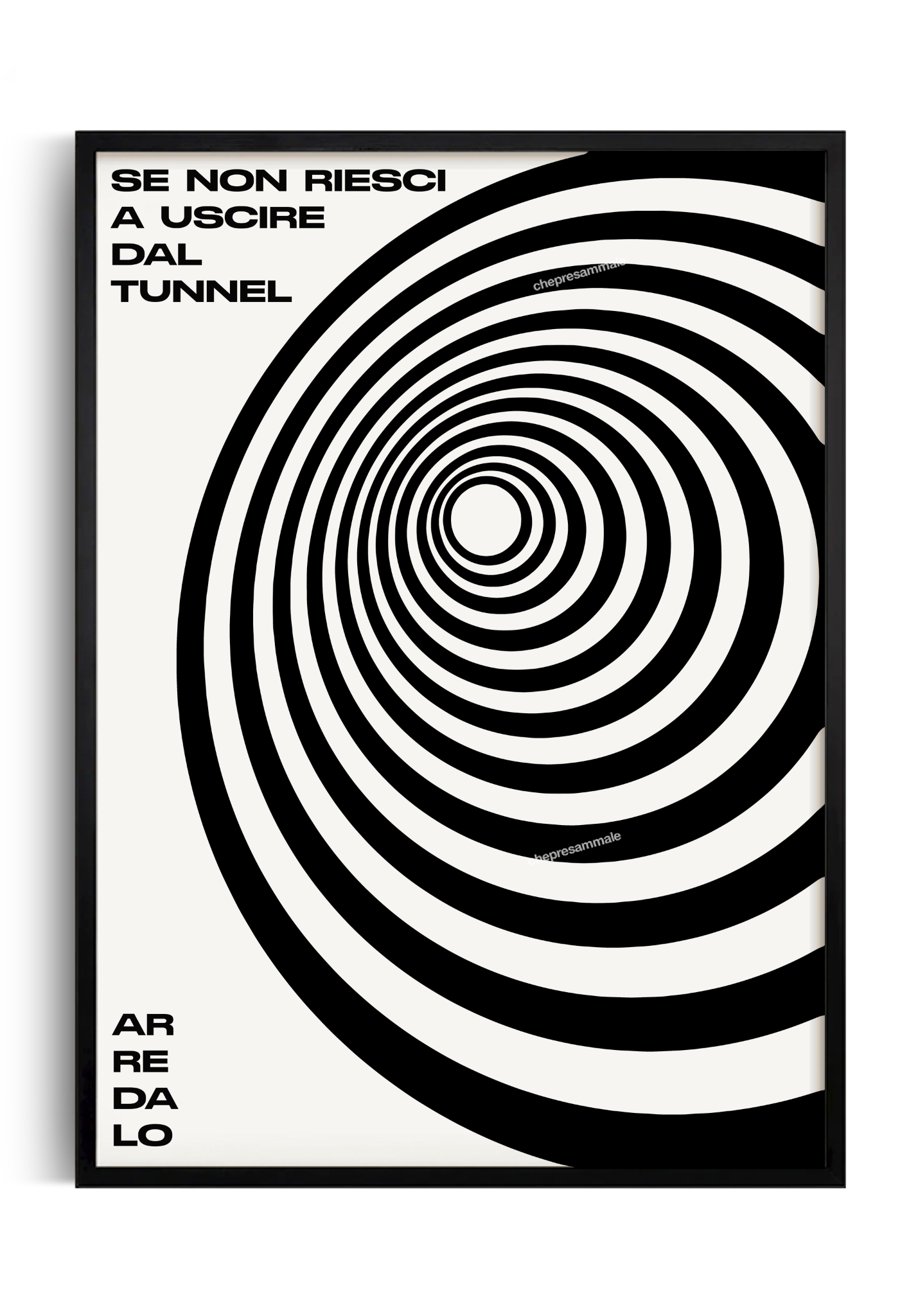 poster tunnel interior design poster motivazionale