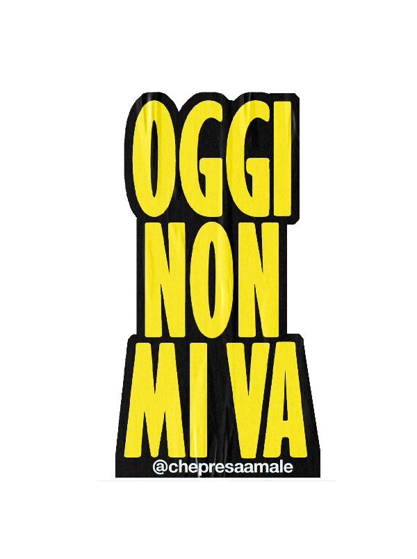 Stickers "oggi non mi va"